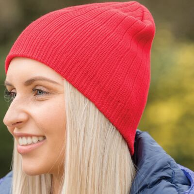 Cotton knitted beanie hat Thumbnail
