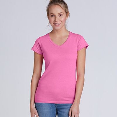 Softstyle Women's V-Neck Short Sleeve T-Shirt Thumbnail
