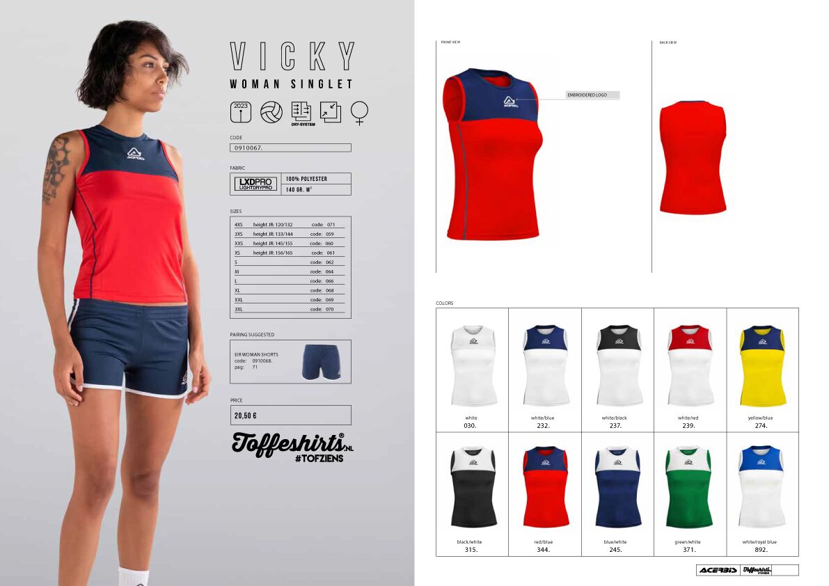 Acerbis Vicky Woman Singlet (Volleybal)