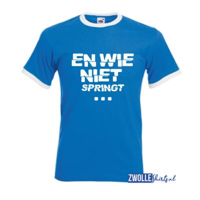 Zwolle ...en wie niet springt T-shirt Thumbnail